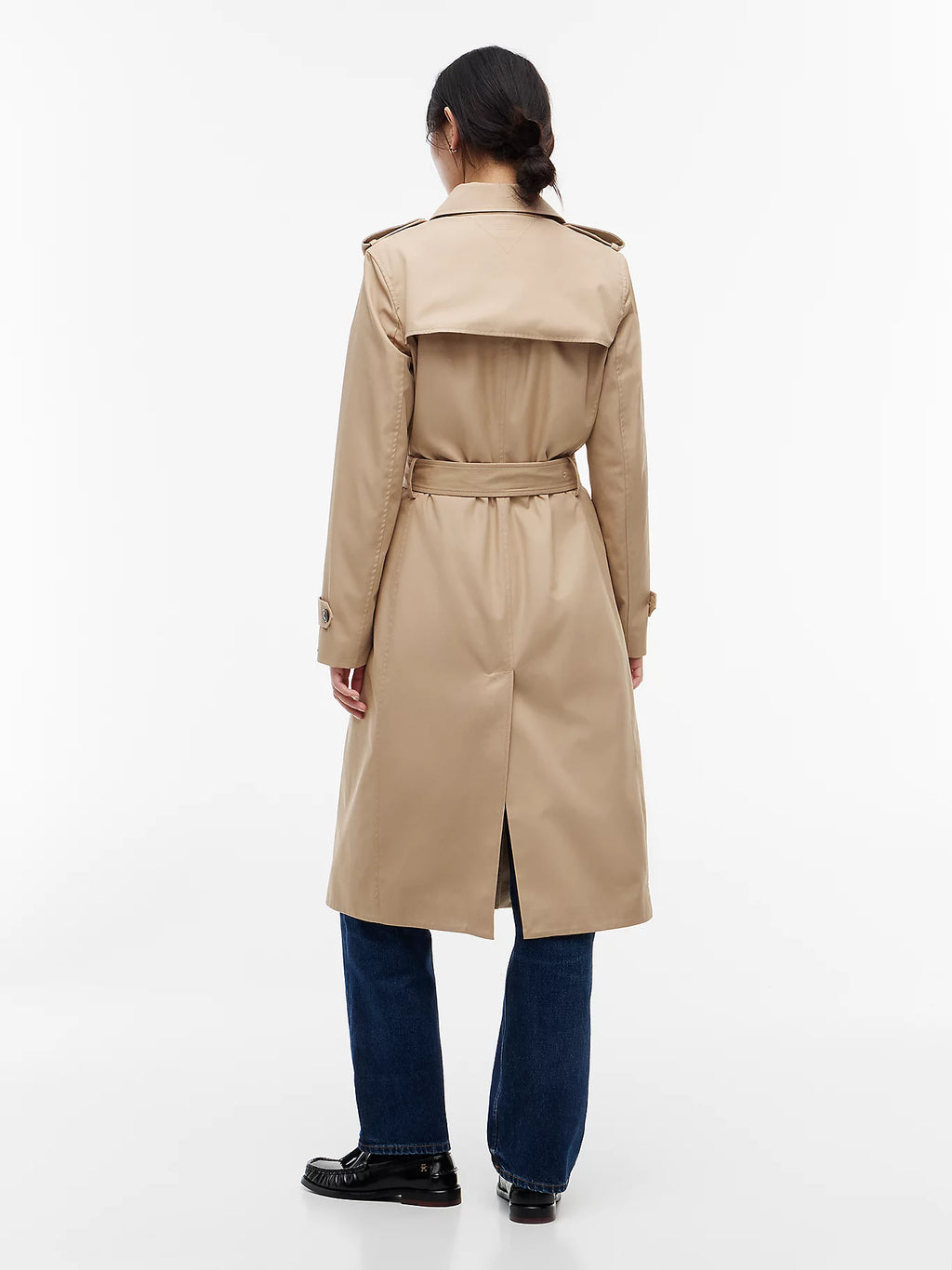 Timeless Beige Mid-Length Belted Trench Coat