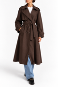 Timeless Elegance Long Trench Coat