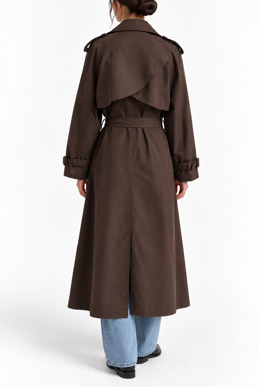 Timeless Elegance Long Trench Coat